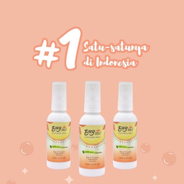 BUYME SUNSCREEN SPRAY/sunblock/pemutih badan