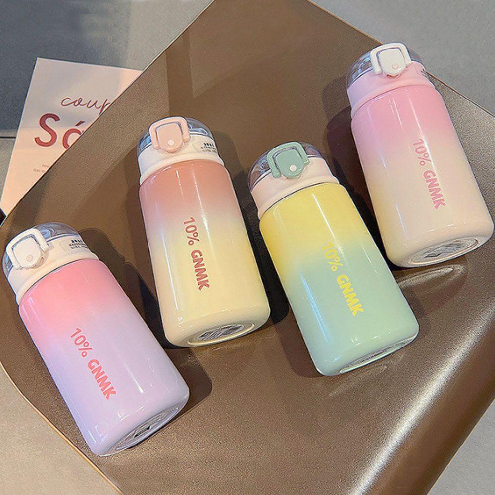 Solighter Botol Minum Termal 400ml Portable Warna Gradasi Dengan Sedotan