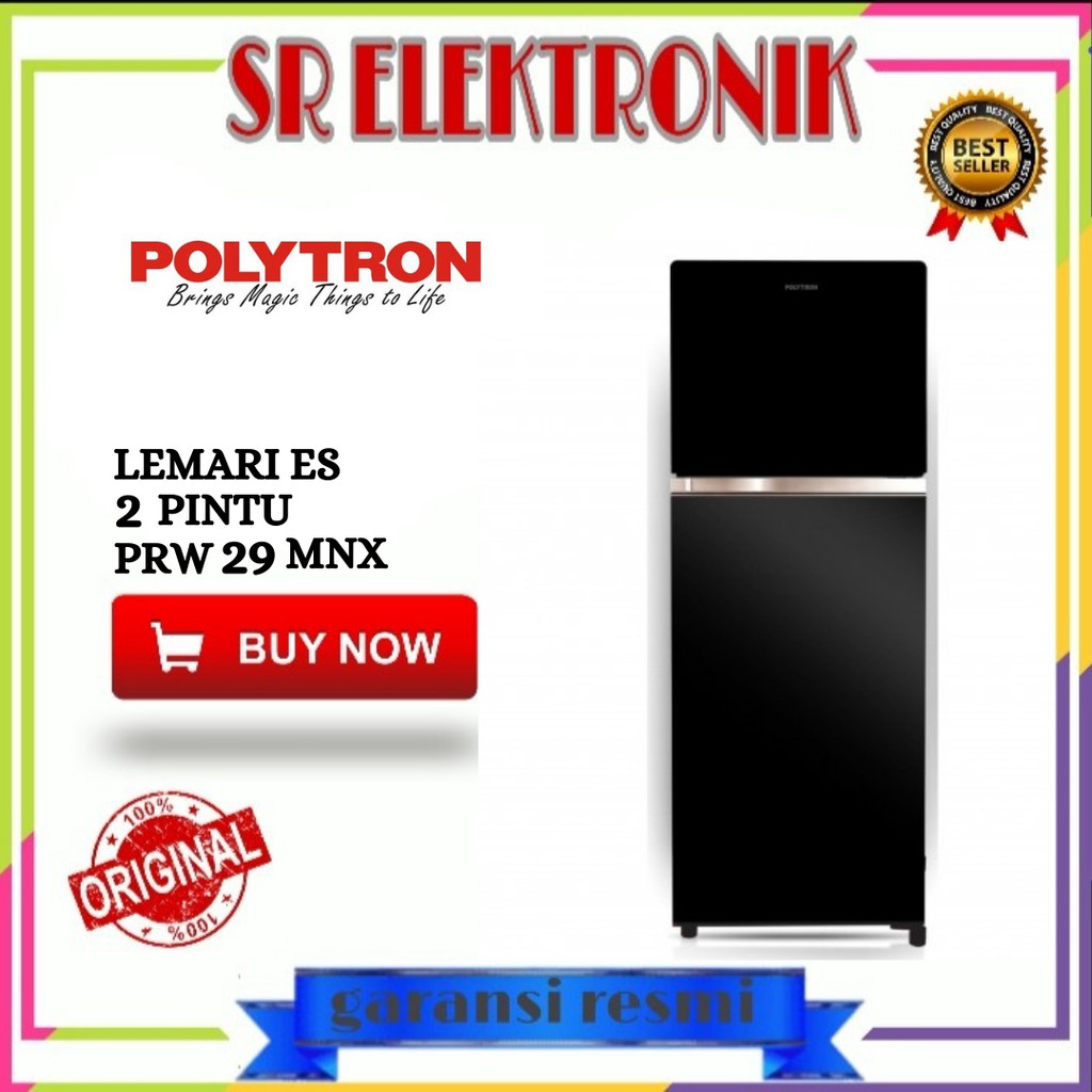 Kulkas Polytron Prw 23 Mnx Lemari Es 2 Pintu Prw 23 Mnx Tempered Glass Shopee Indonesia