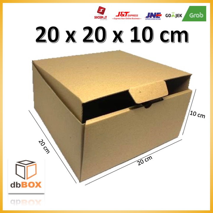 Kardus 20x20x10 cm | Box Die Cut & Easy Usage | Box Kue Tart & Pizza