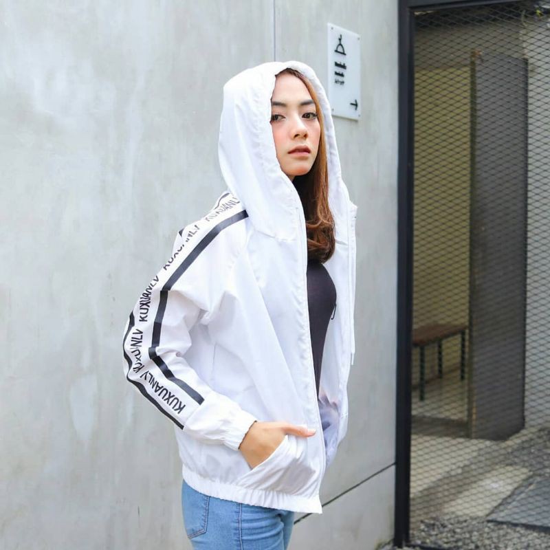KUXUX JACKET || ANDO JACKET II JAKET PARASIT WANITA #KJ-Putih