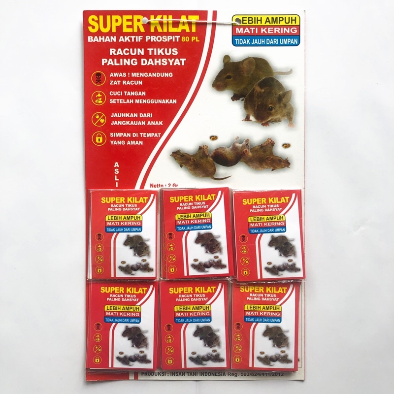 (24 Pcs) Racun Tikus Super Keras Mati Kering