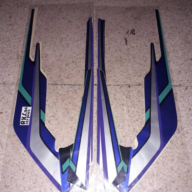 Striping sticker lis standar yamaha rx spesial 1994 biru