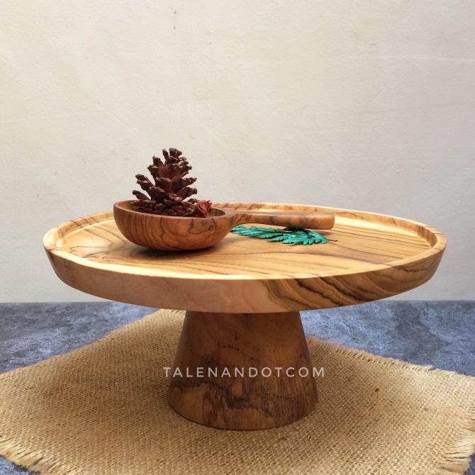 WOODEN CAKE STAND KAYU JATI