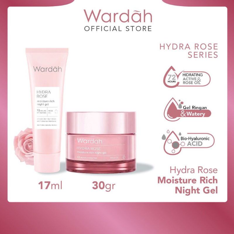 Wardah Hydra Rose Moisture Rich Night Gel