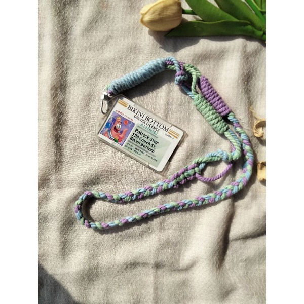 

Card Holder Macrame lanyard id card gantungan name tag
