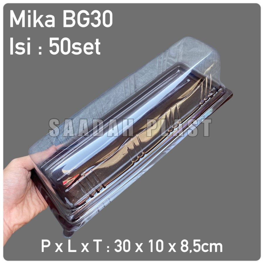 Mika Bolu Gulung 30cm / Tray Plastik Kue Alas BG 30 / Mika Roll Cake Besar - Isi 50set