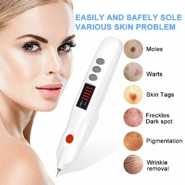 Beauty monster plasma pen alat laser penghilang flek kutil tai lalat melasma