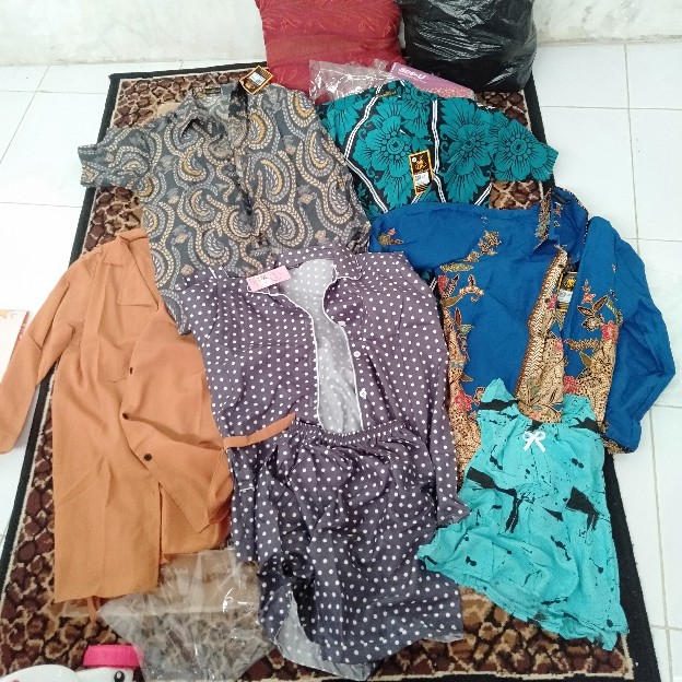 Benang Raja Hem Batik Pria Lengan Pendek Ukuran M L Xl
