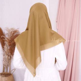 HIJAB VOAL PLATINUM SEGI EMPAT POLOS LASER CUT HIJABIEZ ANNISA SERIES