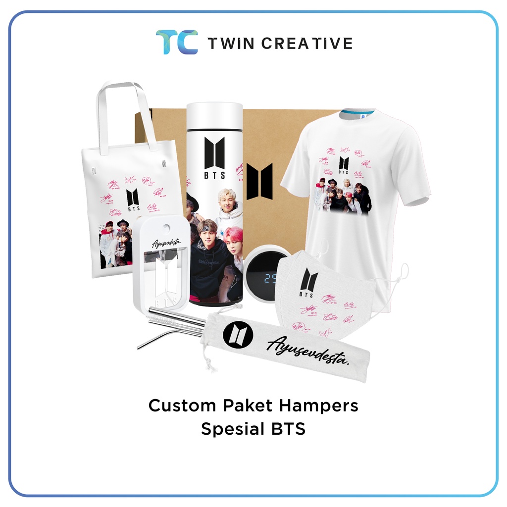 Hampers Custom Merchandise BTS Kpop - Paket Custom Hampers BTS