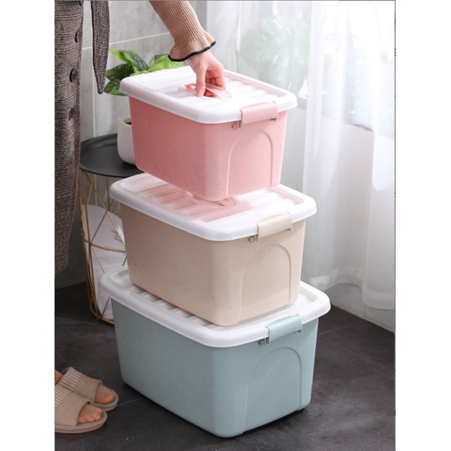 FUTAKO Kotak Penyimpanan dengan Penutup Storage Box Baju Ukuran L (38*28*24) 20 LITER