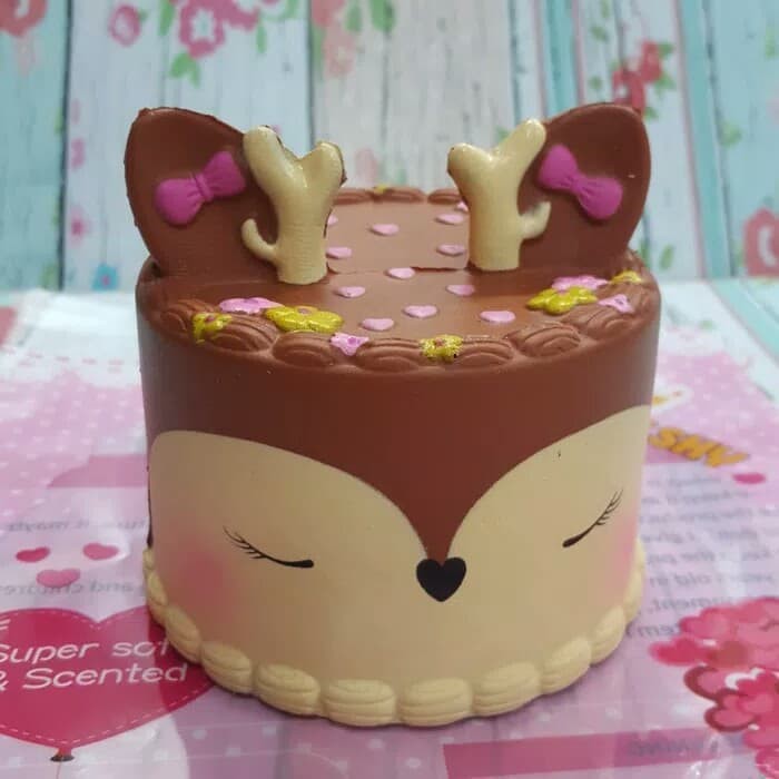 TERLARIS Squisy Mainan Squishy Kue Rusa Cake Ultah Unik Skuisy Slow