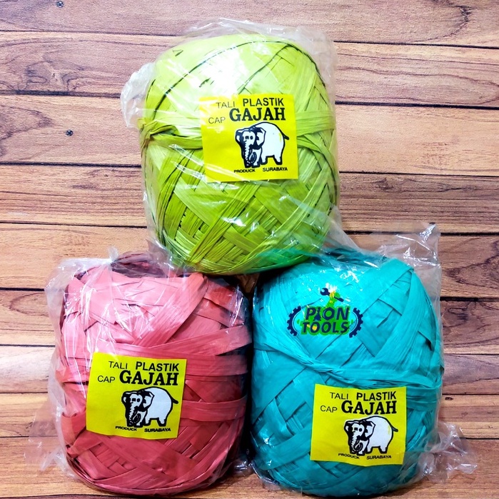 

TALI RAFIA WARNA 1/2 kg Tali plastik tebal kuat murah 500 gr