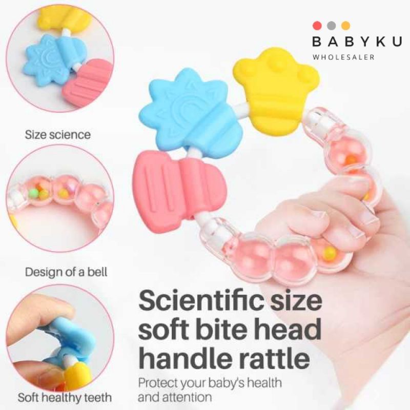 Mainan gigitan bayi baby teether kerincing