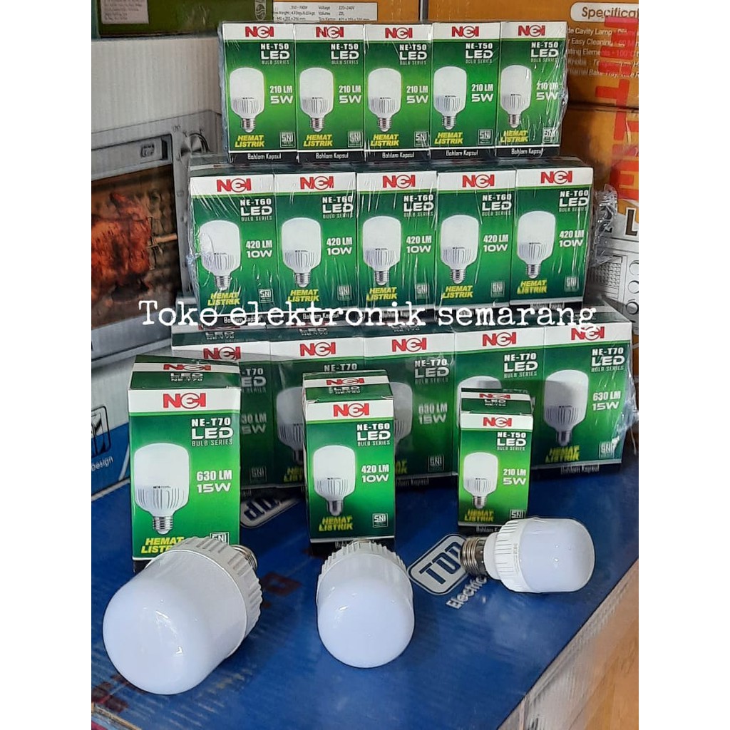 LAMPU BOHLAM LED NEI LAMP BULB 5 10 15 20 WATT SNI HEMAT LISTRIK BY NIKO ELEKTRONIK SEMARANG  lampu LED