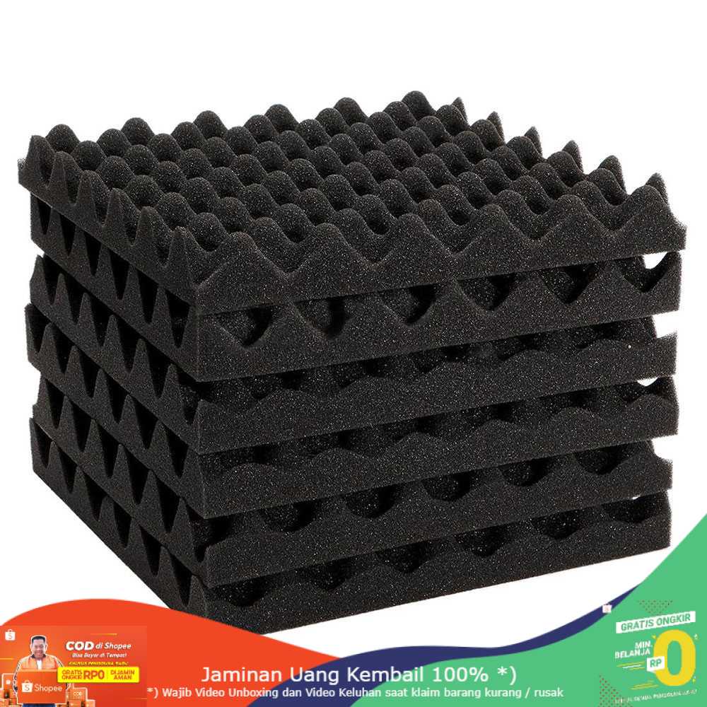 (BISA COD) RVOSTR JROD Busa Telur Peredam Suara Soundproof Foam 30x30x3CM 6PCS - SFS1