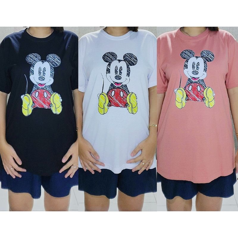 KAOS DISTRO MICKEY MOUSE ABSTRAC MURAH KATUN COMBED 30S || KAOS COTTON COMBED 30S MURAH