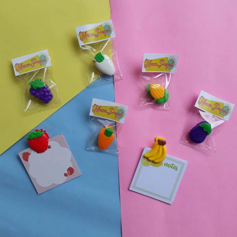 

PAPER CLIP / BULLDOG CLIP BENTUK SAYUR BUAH / MEMO CLIP