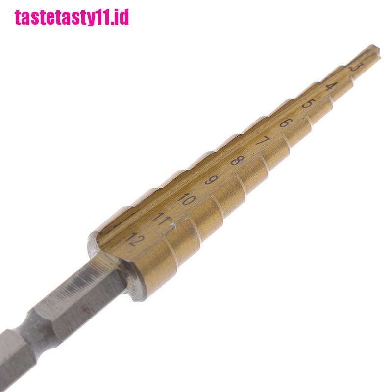 【TTID】3-12mm Coated Stepped Drill Bits Hex Handle Drill Bit Metal Drilling Powe