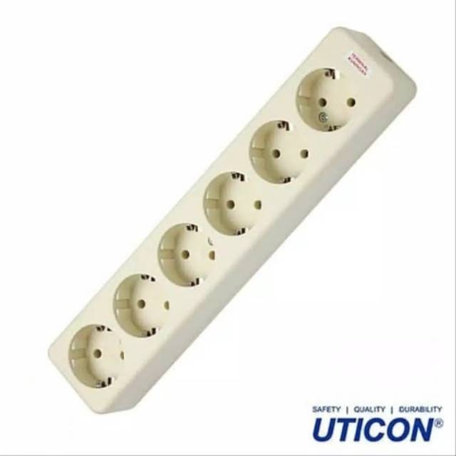 Stop Kontak Socket Colokan Uticon Arde 1 2 3 4 5 6 Lubang