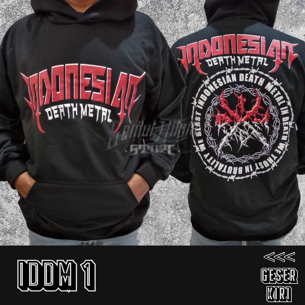Sweater Hoodie INDONESIAN DEATH METAL IDDM Band Musik Metal Prapatan Rebel ORIGINAL