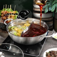 Panci steamboat Shabu Shabu 2 sekat 28 cm Hot Pot 28 cm