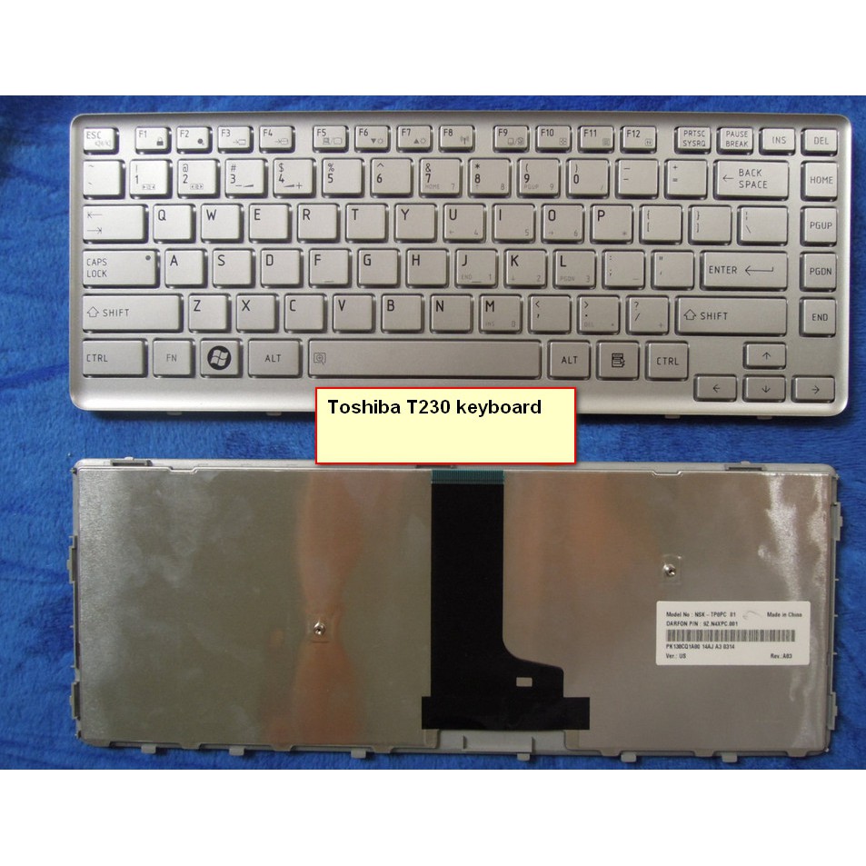 Keyboard Toshiba Portege T230 T235 Silver