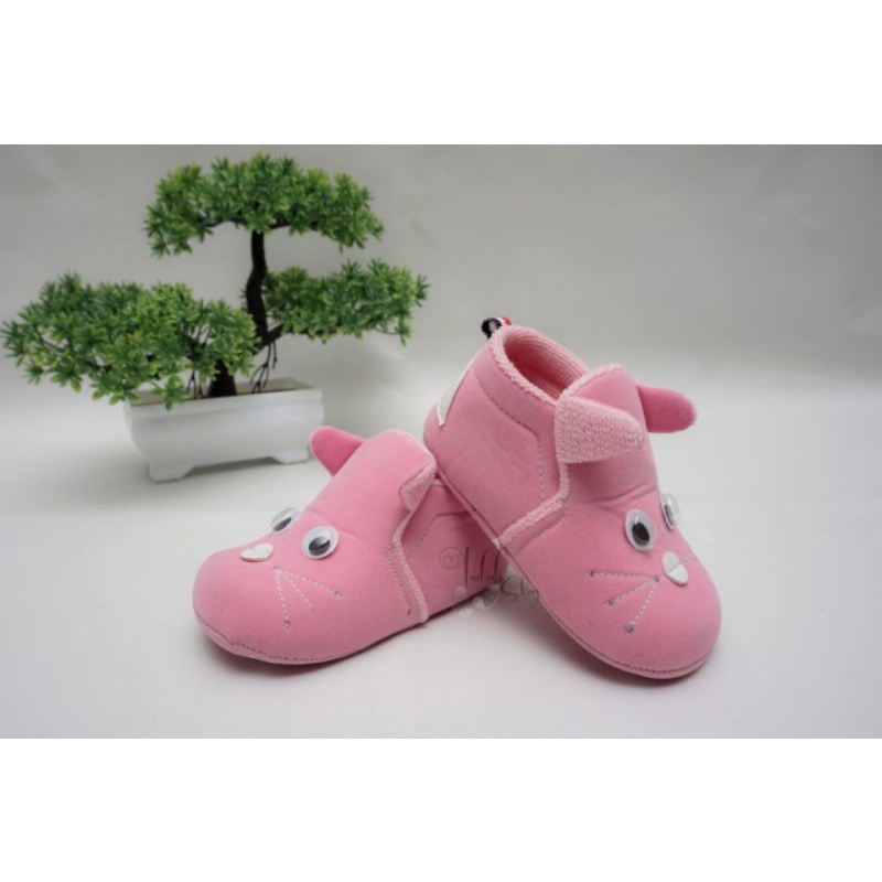 SEPATU BAYI kucing perempuan gendong girls sepatu bayi prewalker 1-12bln