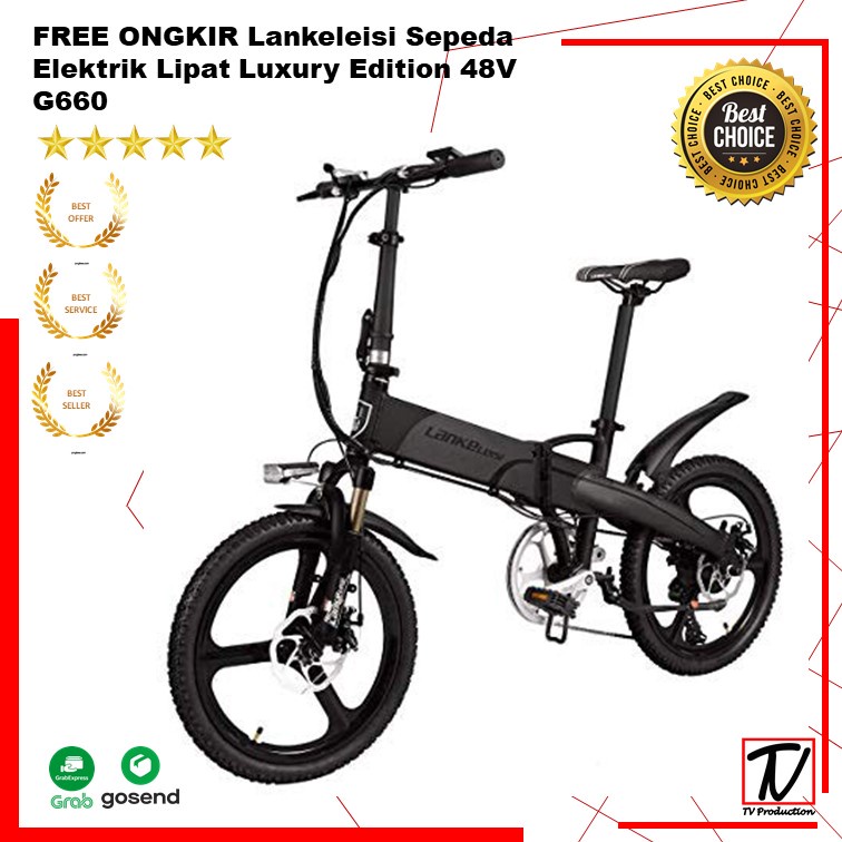 FREE ONGKIR Lankeleisi Sepeda Elektrik Lipat Smart Moped Luxury Edition 48V G660