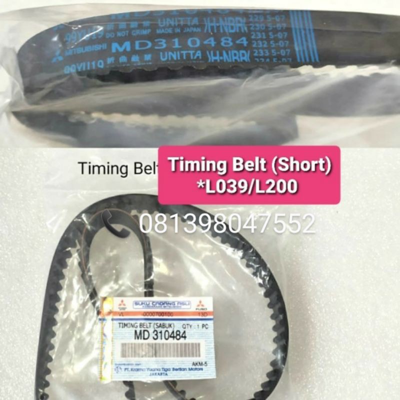 timing belt sabuk timing L300 diesel L200 L039 kuda diesel pendek ori
