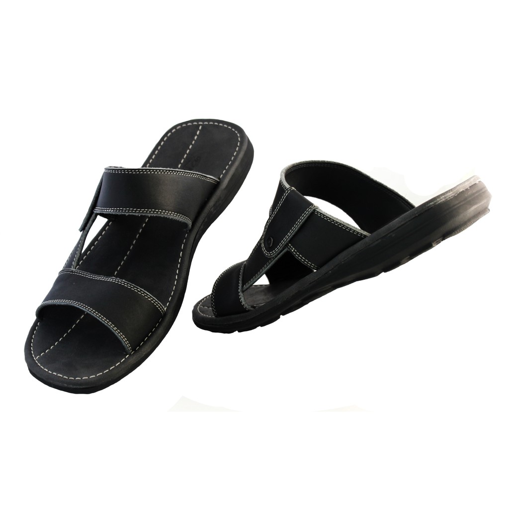 Sandal  Pria Kulit Asli Rasheda GR 01 slide selempang