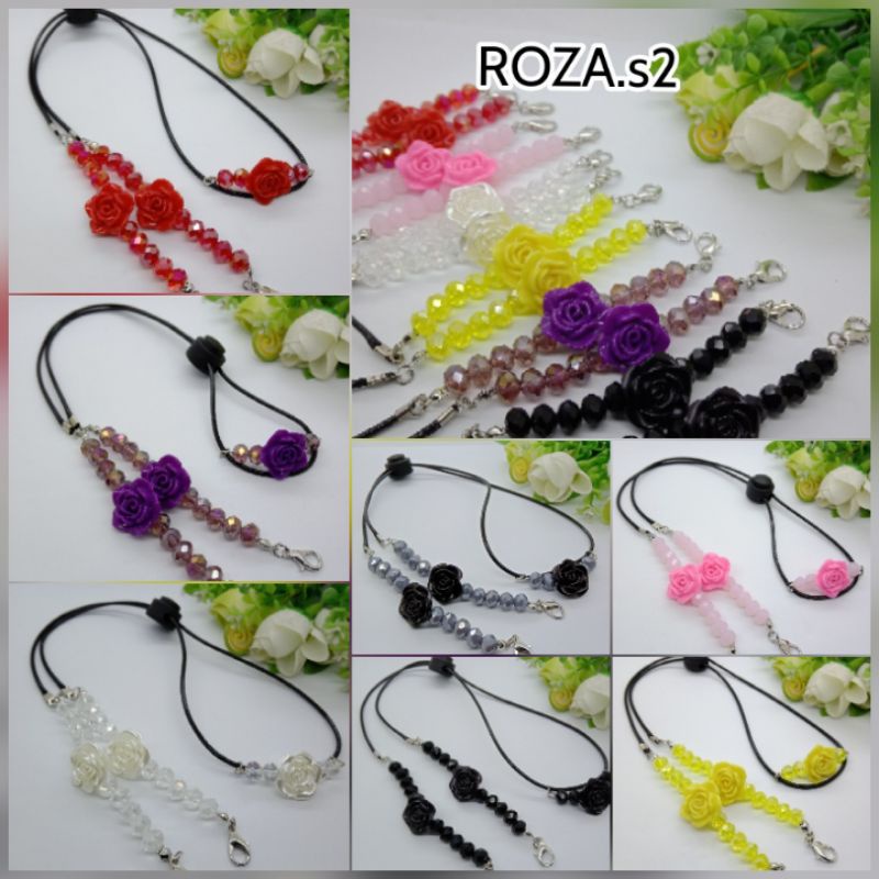 kalung masker konektor 2in1 kristal korea