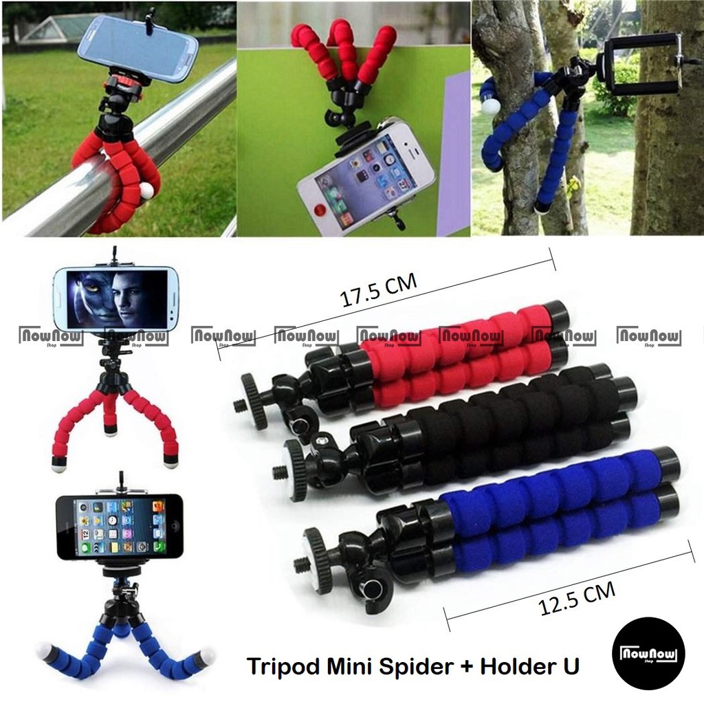 Tripod Mini Spider Flexible Portable Tripot Hp Handphone Camera Kamera