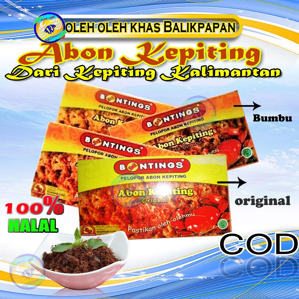 

Abon bumbu makanan kepiting Penyedap Olahan seafood siap saji Praktis Tanpa pengawet pewarna