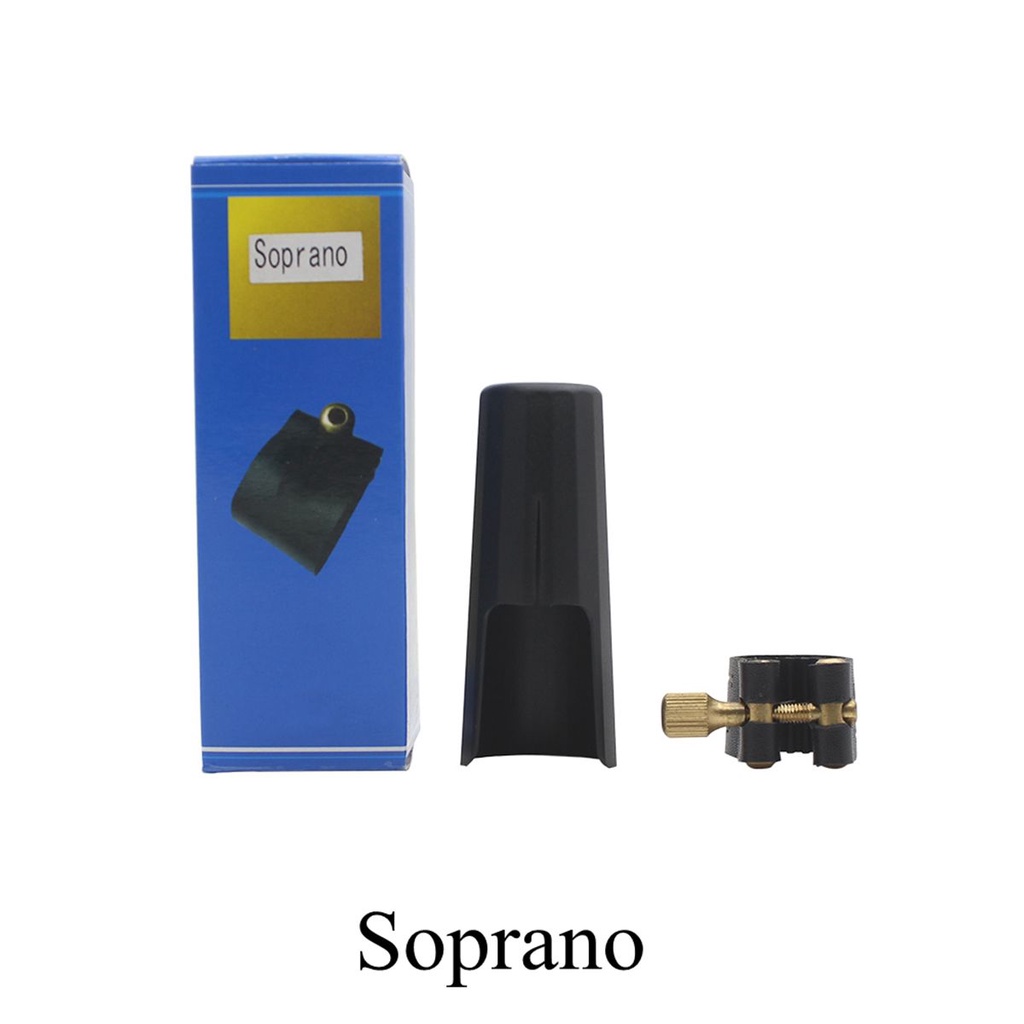 Klip Ligature Dan Topi Corong Saxophone Praktis Profesional Bahan Kulit