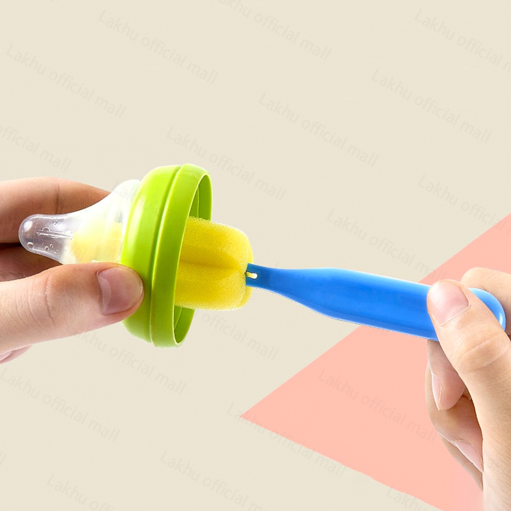 Lakhu Sikat Botol Dot Sponge 2 in 1/spons pembersih botol dot/dot bottle cleaner
