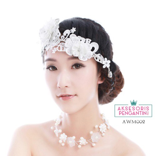 [PALING LARIS] HIASAN RAMBUT AKSESORIS PENGANTIN HEADPIECE JEPIT SANGGUL AWM002