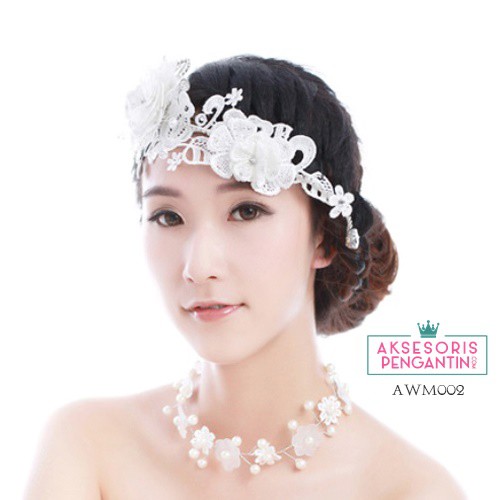 [BISA COD] HIASAN SANGGUL AKSESORIS PENGANTIN HEADPIECE JEPIT RAMBUT AWM002