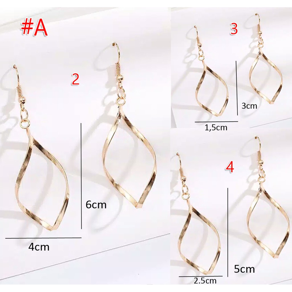 Anting panjang fashion wanita import ala korea kekinian aneka varian murah berkualitas 374