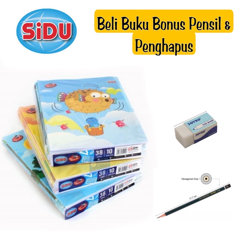 

BUKU TULIS BERGARIS SIDU 38 LEMBAR ISI 10 BUKU