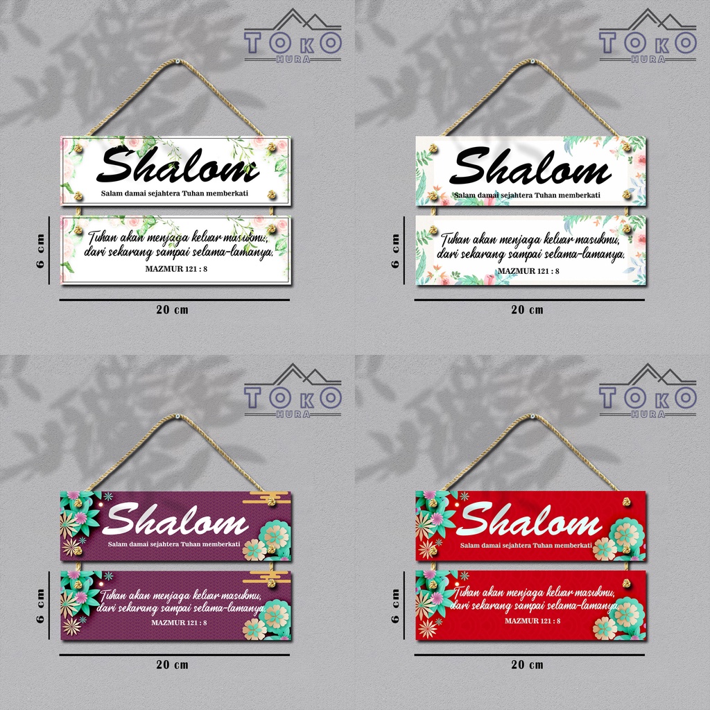Hiasan Pintu Ucapan Shalom kristen / Syalom / Katolik