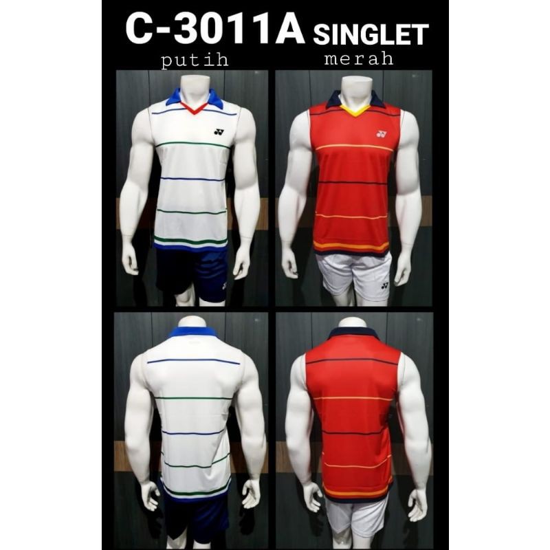 KAOS SINGLET BADMINTON Y C 3011 BAJU BULUTANGKIS