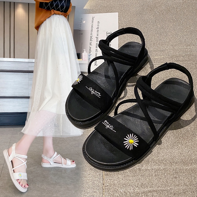 cind 5089, sandal flat wanita import fashion sandal wanita terkiniian dan terlaris terpopular