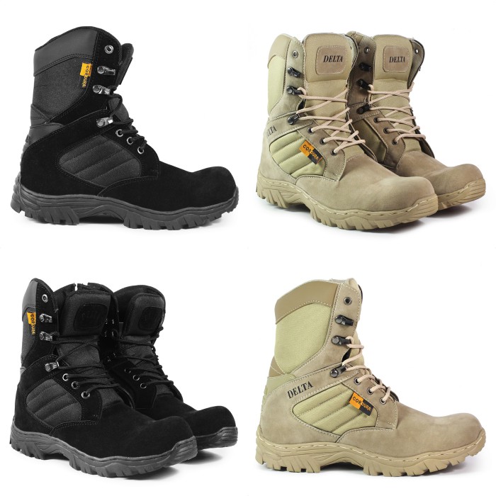 BISA COD!!!Sepatu Pria Dlt Cordura High 8 Inci Safety Boots Hiking USA Military Ujung Besi