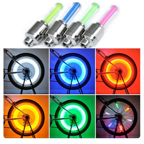 Tutup Pentil LED Ban Motor Mobil Sepeda Bike Car Tyre Neon Wheel LED 7 warna pelangi rgb