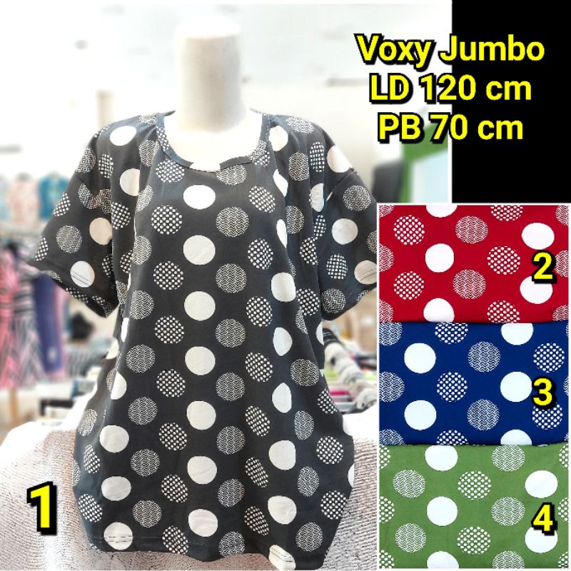 Kaos Harian wanita SuperJumbo oversize LD 120cm voxy motif