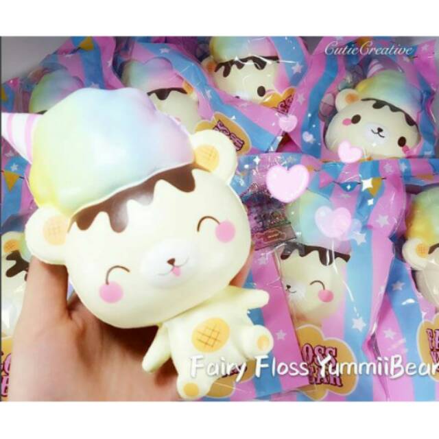 Carnival Yummiibear ~ cotton candy fairy floss edition Licensed Squishies
