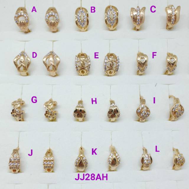 Anting xuping JJ28AH model ring bulat permata ♡TIN-11♡