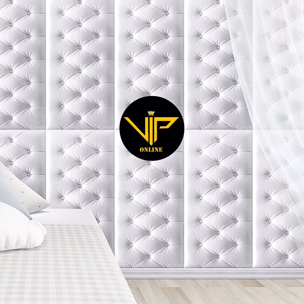 VIP Wallpaper 3D Foam Headboard Dinding Busa Stiker Wall Foam Dinding Head Wall Sticker